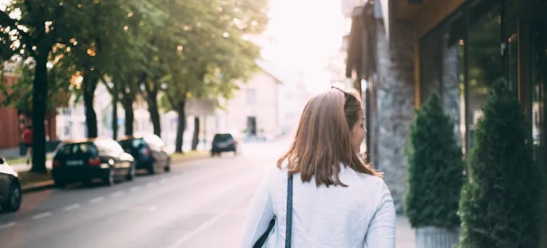 A woman on the street