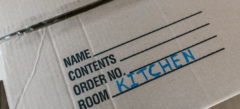 Kitchen written on the box