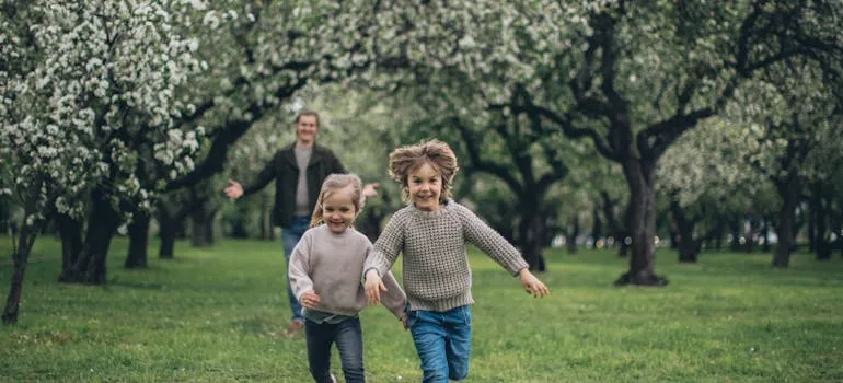A family in the park