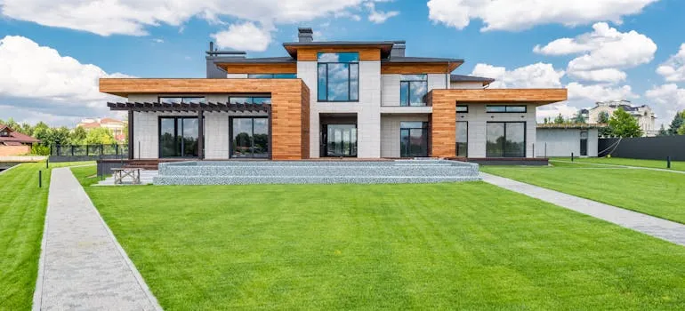 A modern white house