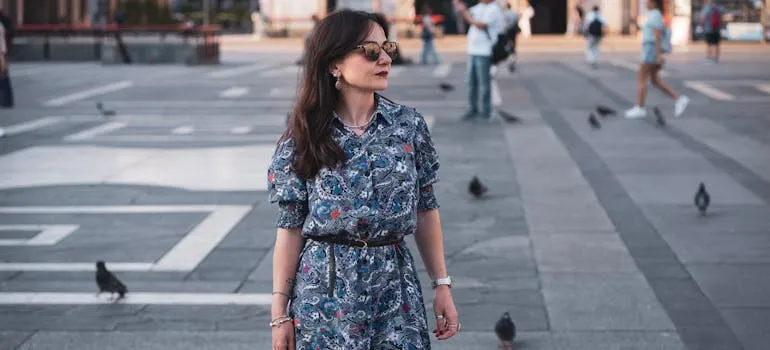A woman on the street
