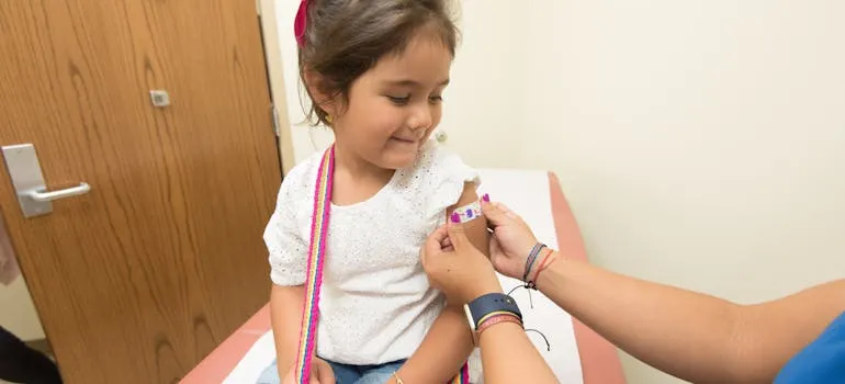 A kid at doctor