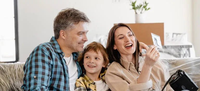 A family at home