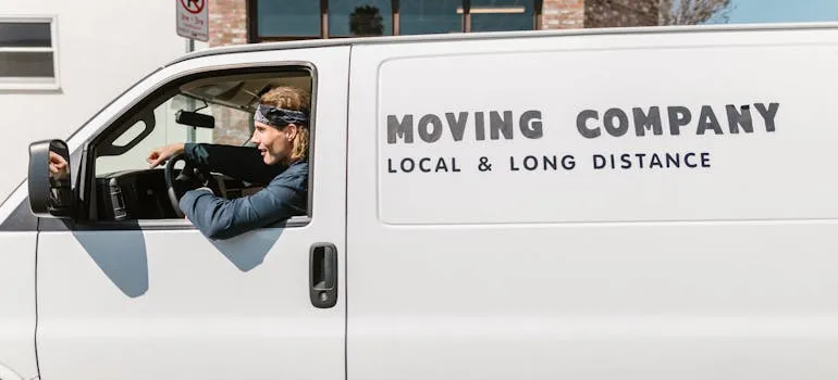 One of the movers Reisterstown MD in the white van