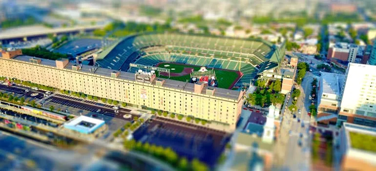 A stadium in Baltimore