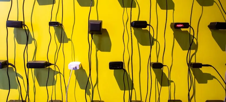 Chargers on the wall
