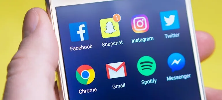 Social media apps on the phone