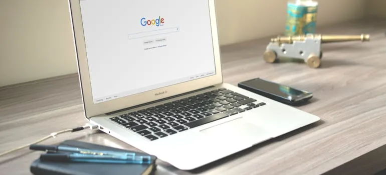Laptop on the table
