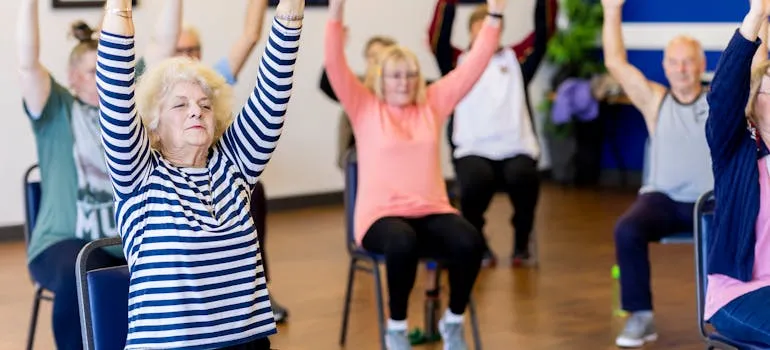 Seniors exercising 