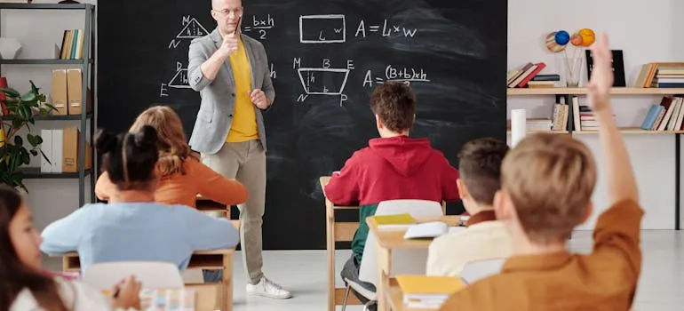 Kids in the classroom in one of the best Maryland suburbs to move to