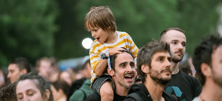 Family on the festival
