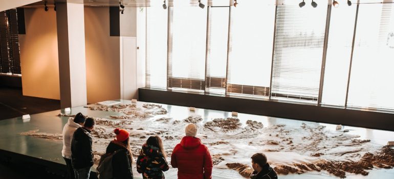 People in the museum enjoying one of the indoor winter activities in Virginia