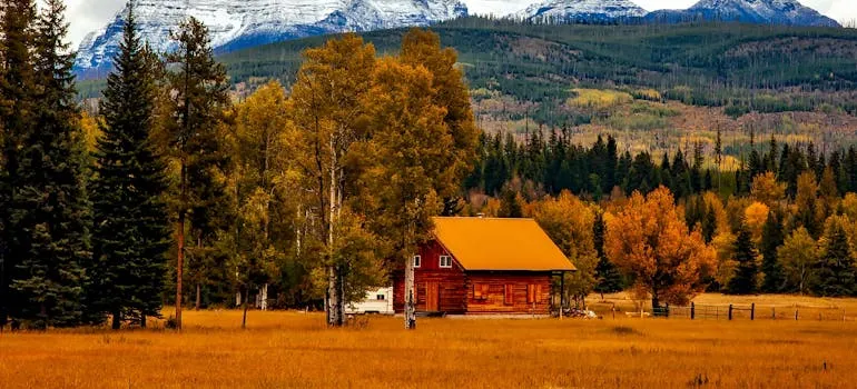 A cabin in the mountains
