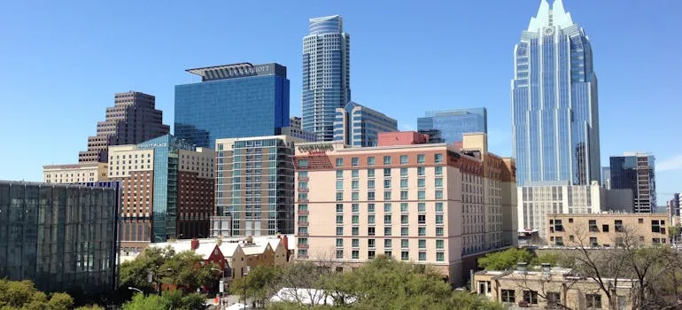 Buildings in one of the Texas cities for Maryland families