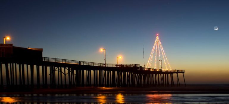Light tree on the bridge
