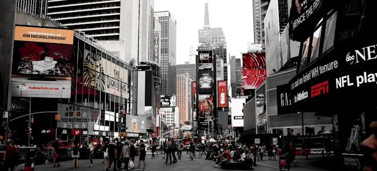 People on the street in NYC