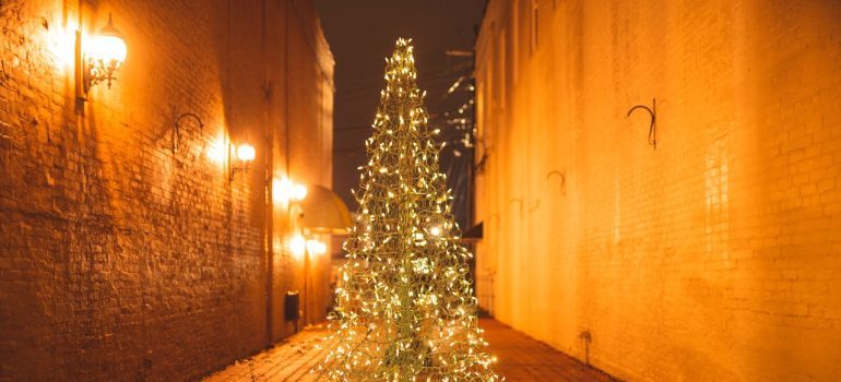 A Christmas tree in one of the Christmas events across Maryland