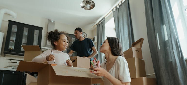 A family packing for relocation and talking about why Christmas is a surprisingly good time to relocate in the DMV
