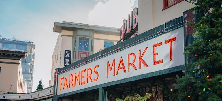 A farmers market