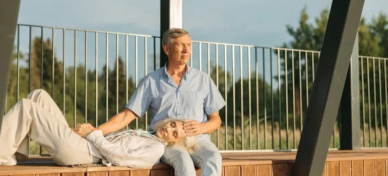 A senior couple in one of the Delaware towns for retirees moving from Maryland