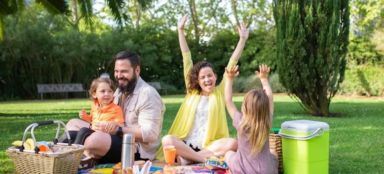 A family in the park 