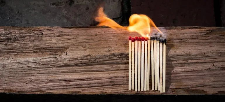 Lighted matches