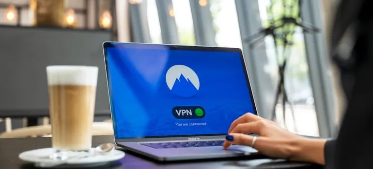 A person using laptop