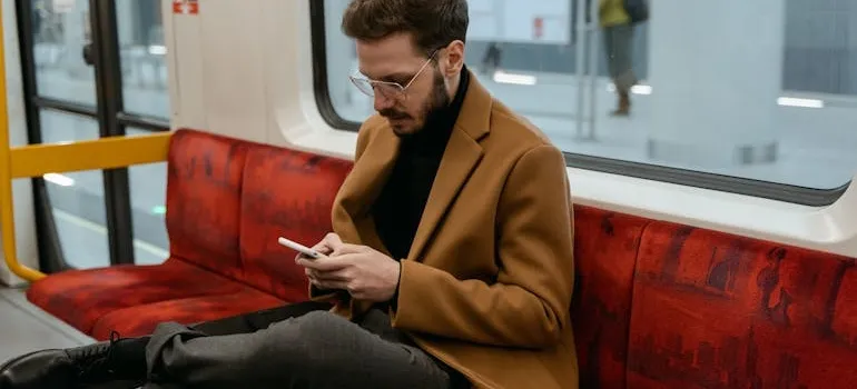 A man on the train 
