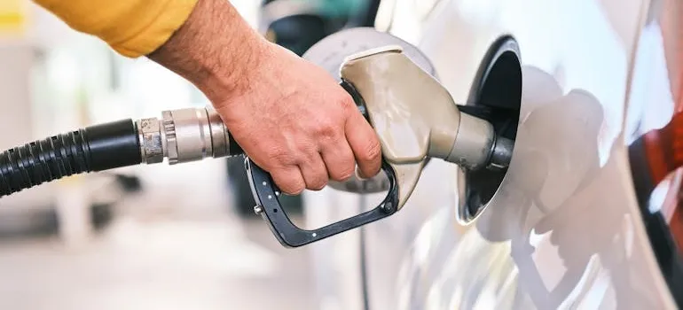 A person at the gas station