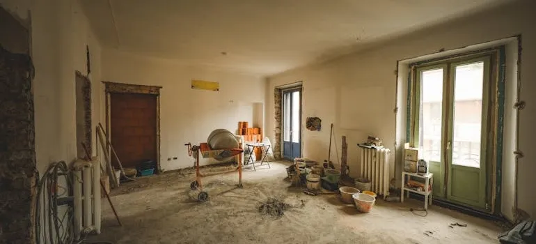 A room under renovation