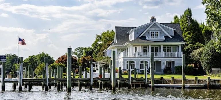 A waterfront house