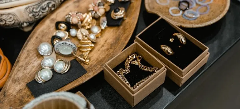 Jewelry on the table