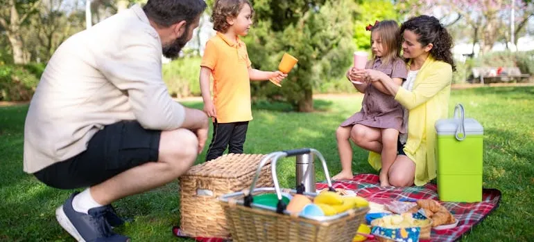 A family in the park 