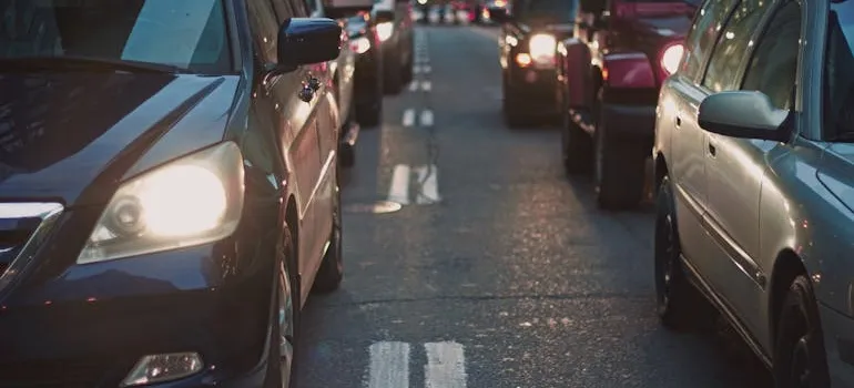 Cars on the street