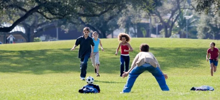 Kids playing in the park