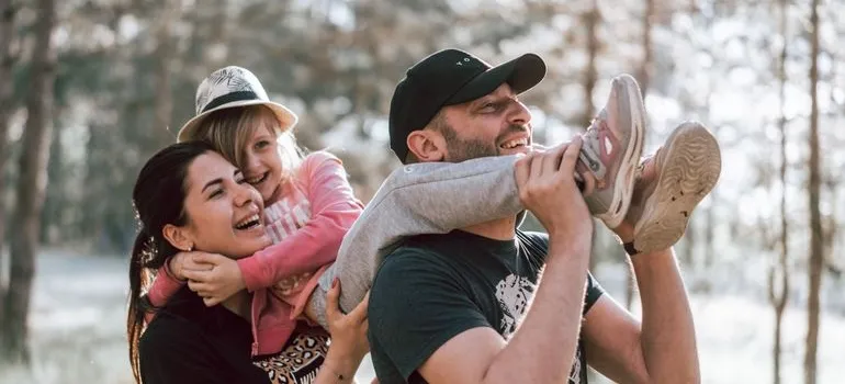 A family with a kid