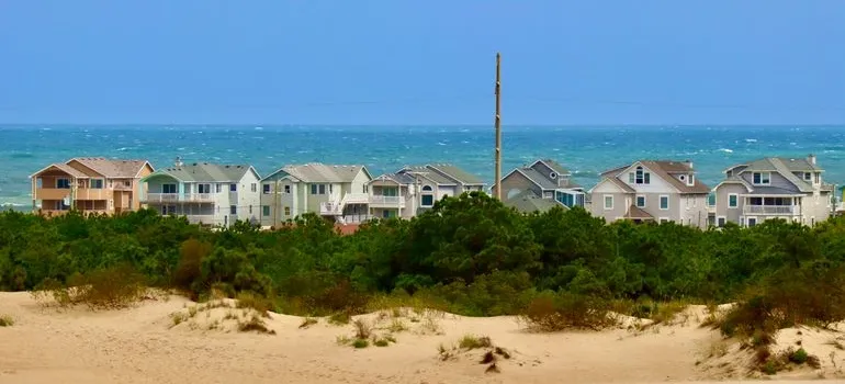 Houses next to the water